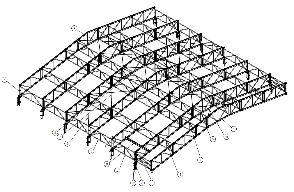 Modular roof for concert stage
